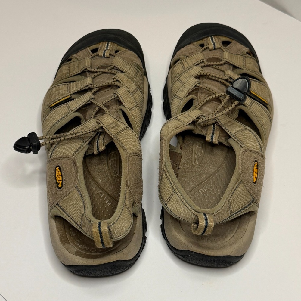 KEEN Waterproof Hiking Sandals Mens 11 Est Tan Closed Toe Outdoor Trail Shoes - Picture 3 of 11